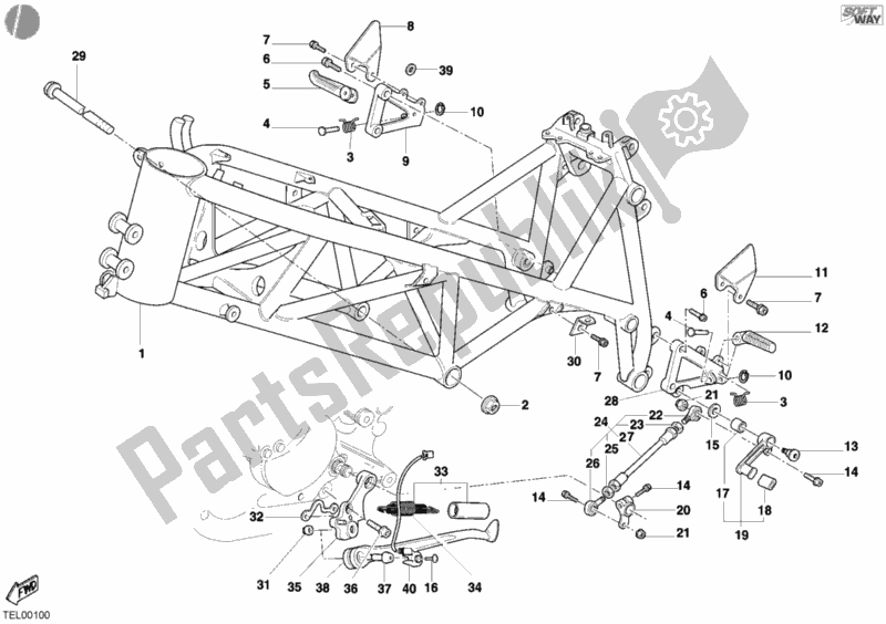 Todas las partes para Marco de Ducati Superbike 748 S 2002